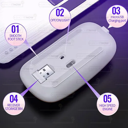 ασύρματο, επαναφορτιζόμενο ποντίκι, Aoke ασύρματο, επαναφορτιζόμενο ποντίκι