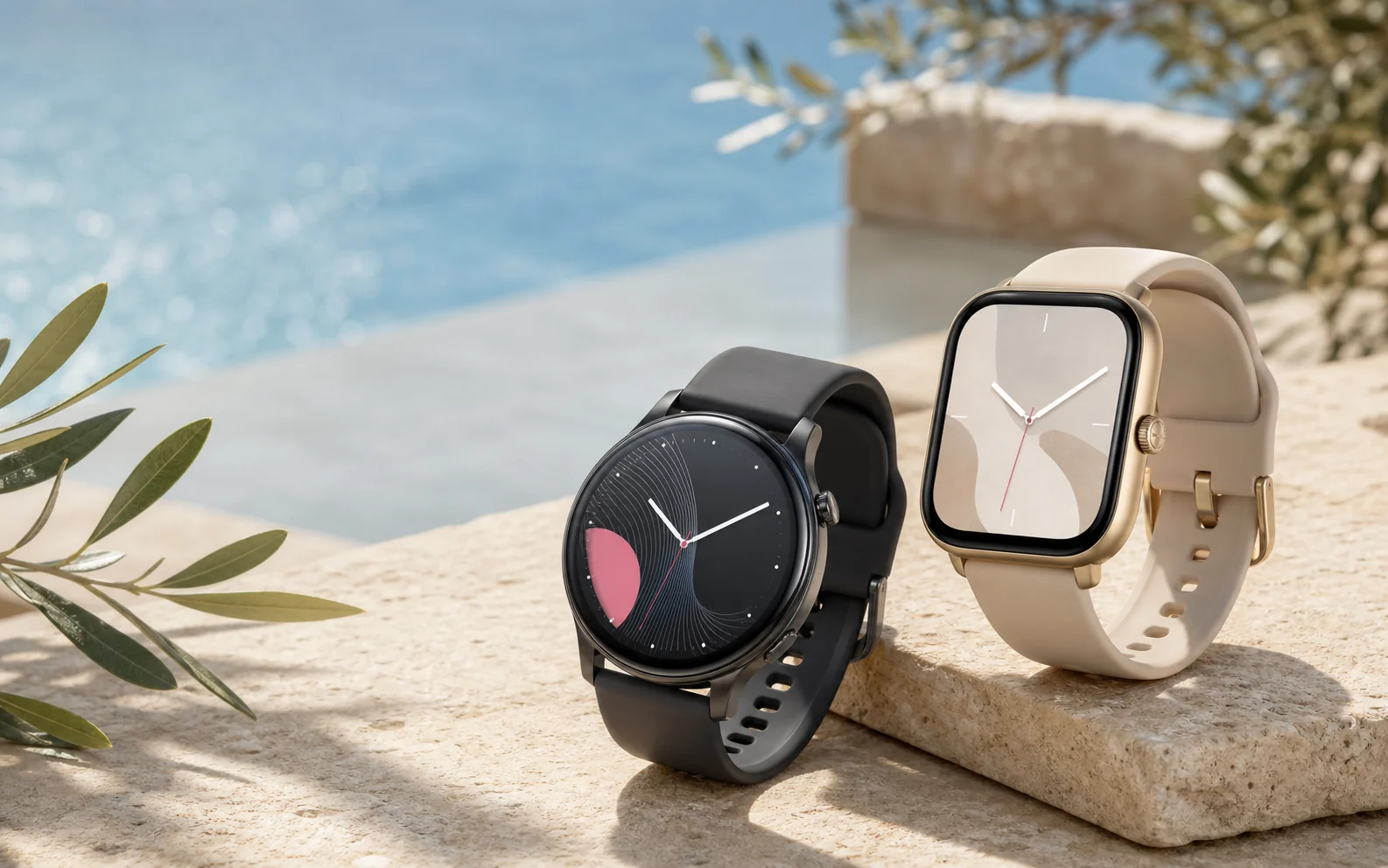 Νέα smartwatches ενηλίκων σε καλοκαιρινό σκηνικό